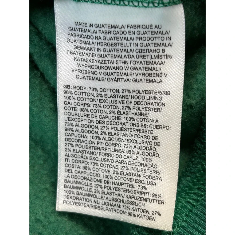 The North Face Mens Green Logo Pullover‎ Hoodie Sweatshirt A7RAC F22 Large